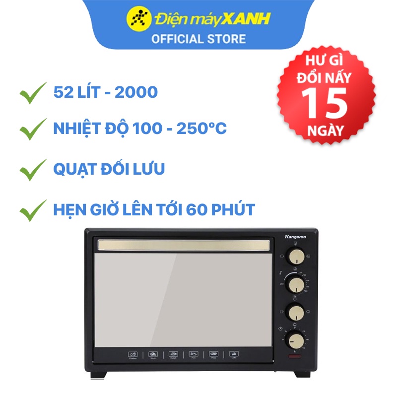 [Mã ELHADEV giảm 4% đơn 300K] Lò nướng Kangaroo KG5201 52 lít