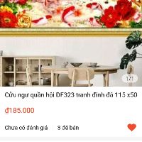Combo 4 bức tranh đính đá