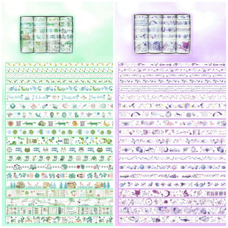 Set 20 cuộn băng dính trang trí washi tape