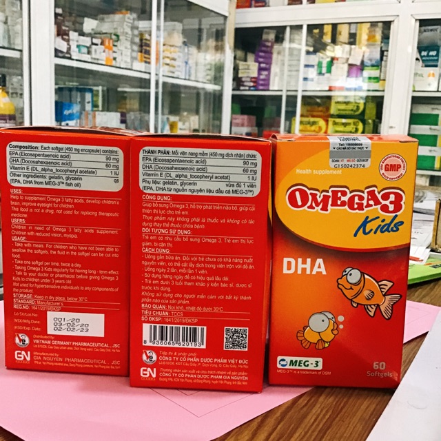 OMEGA3 KIDS - Mắt khỏe, bé thông minh lọ 60v