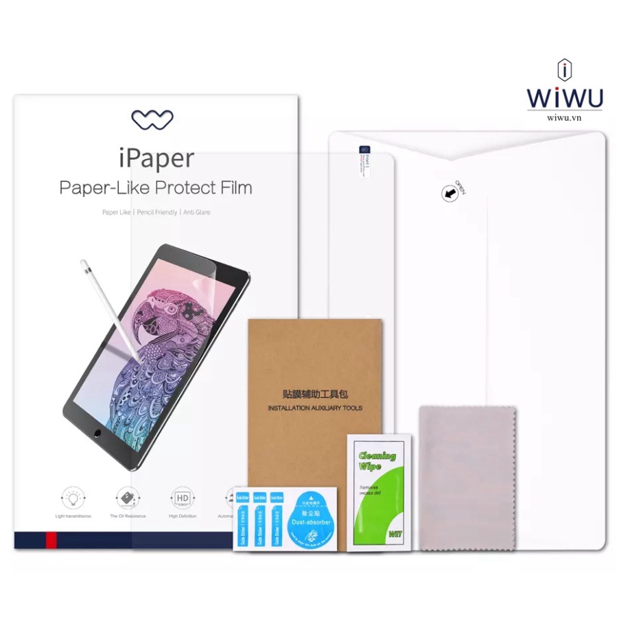 Miếng dán bảo vệ màn hình cao cấp WIWU cho I :Pad Pro 11 inch 2021, 2018 , Pro 12.9 inch, M1, Air 4 10.9 inch