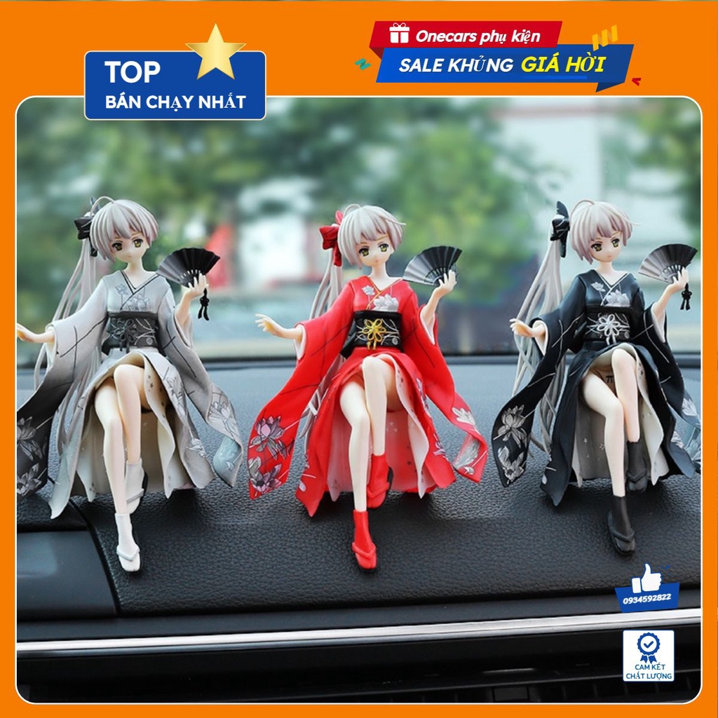 Mô Hình Kimono Anime Girl Trang Trí Decor Bàn Làm Việc, Taplo Xe