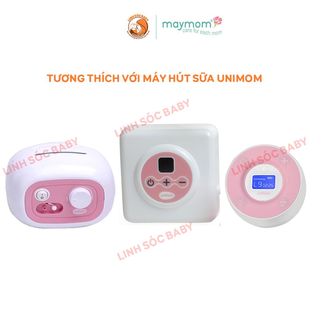Phụ kiện máy hút sữa Unimom thương hiệu Maymom | Bộ phụ kiện tương thích máy hút sữa Real Bubee, Ichiko, Ameda