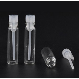 Lọ Thủy Tinh 1ml Đựng Mẫu Thử Nước Hoa Nắp Trắng Nhỏ Xinh