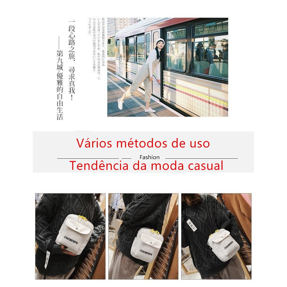 Túi Đeo Vai/Xách Tay Bằng Vải Canvas Màu Trơn Có Khóa Kéo Thời Trang Cho Nữ