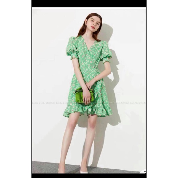 Váy hoa xanh lá Nanna