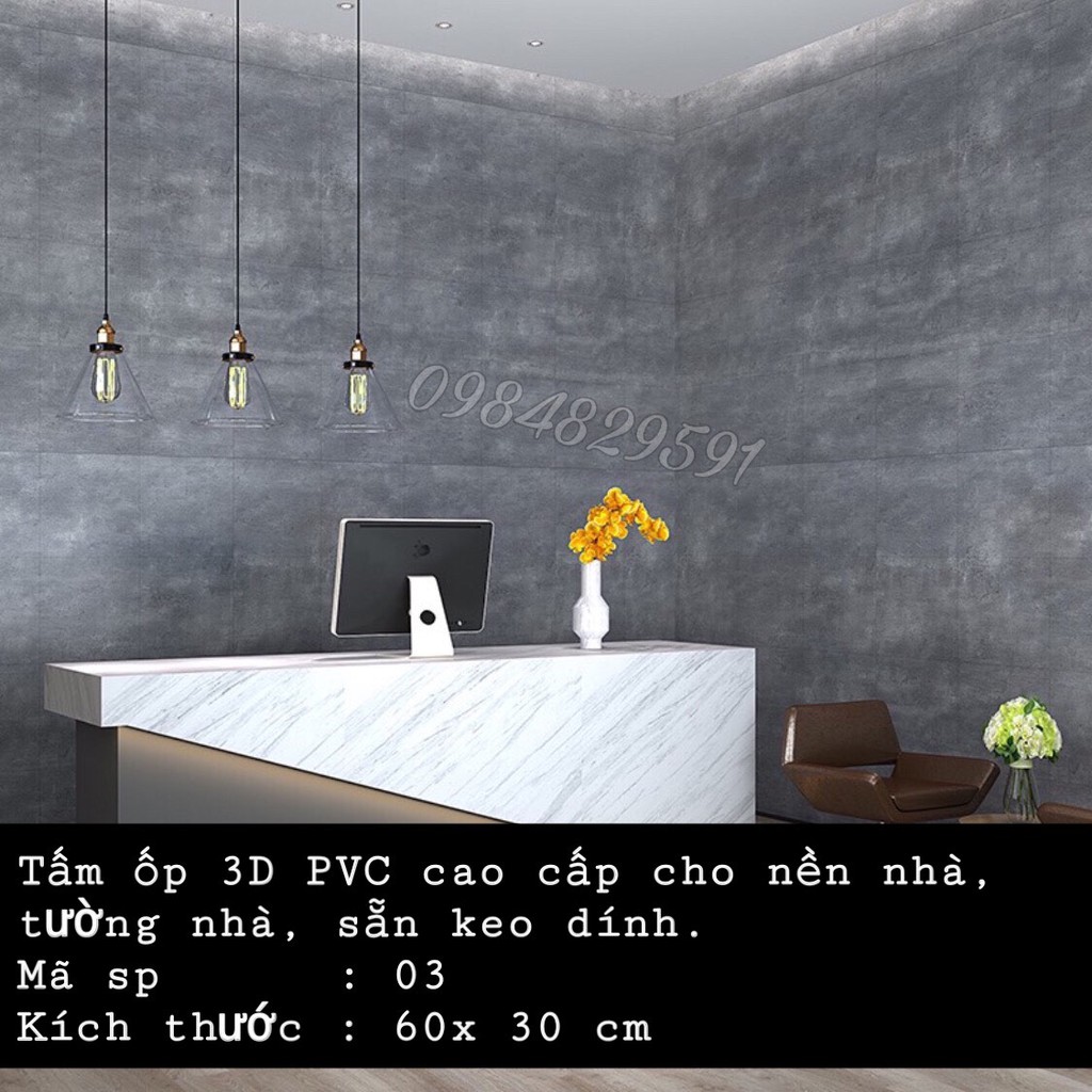 Siêu rẻ_Tấm ốp 3D PVC cao cấp cho nền nhà, tường nhà, sẵn keo dính.