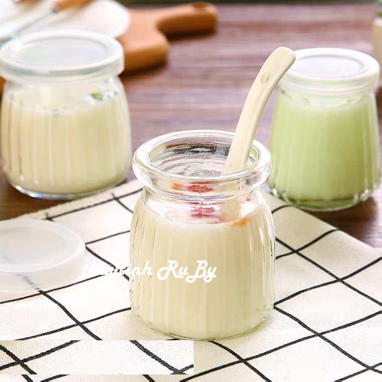 Bộ 10 Hũ Thủy Tinh Sọc Làm Sữa Chua 100ml, Hũ Lọ Yaourt, Lọ Pudding, Hủ Làm Sữa Chua, Caramen | BigBuy360 - bigbuy360.vn