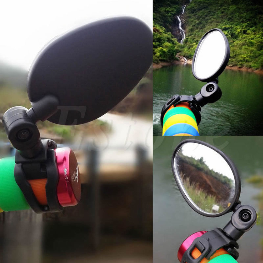 Gương Chiếu Hậu Gắn Xe Máy Xe Đạp An Toàn Xoay 360 Độ Tiện Dụng° Bộ Tay Cầm Cao Su + ABS Cho Xe Đạp
