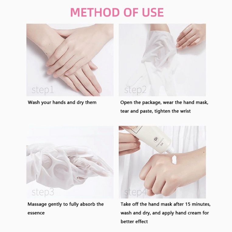 Cặp Mặt Nạ Dưỡng Da Tay Chân Cấp Ẩm Chống Nếp Nhăn Chống Lão Hóa Chăm Sóc Da Hình Chân Mèo Đáng Yêu DANA