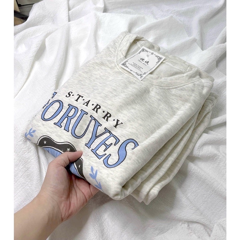 Đồ bộ nữ, Set đồ dài tay màu xám chất nỉ mùa đông phong cách Hàn Quốc Ulzzang dành cho nữ dáng unisex thể thao cá tính