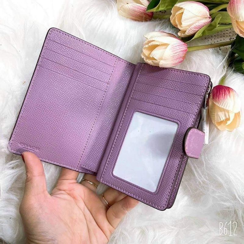 Ví Coach ngắn wallet medium da thật, full box
