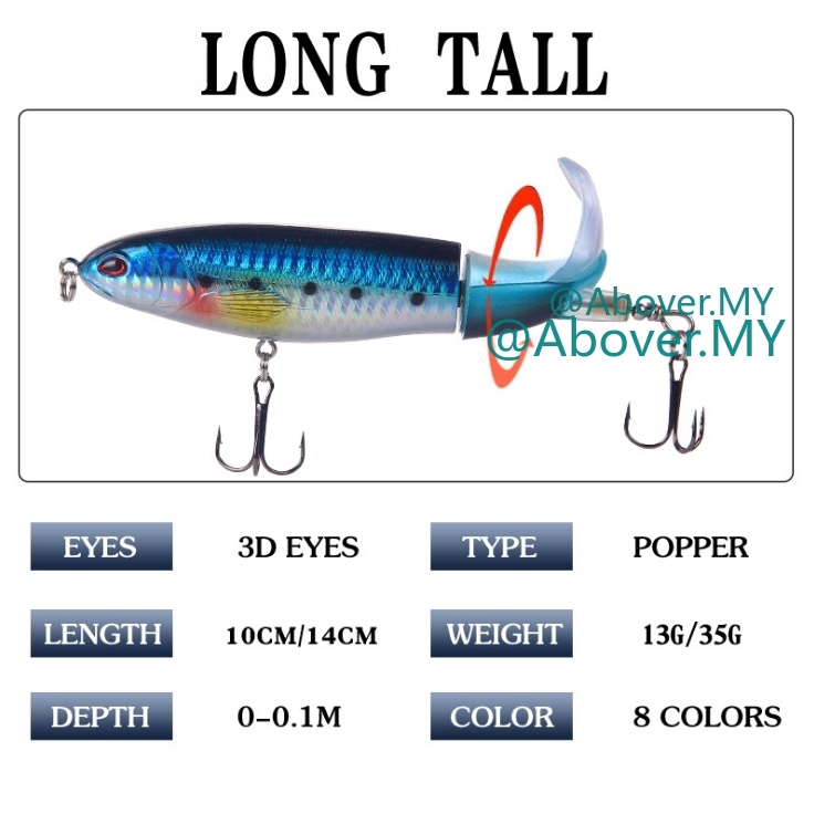 Mồi Câu Cá Nổi Cứng 8 Màu 13g / 35g 10cm / 14cm