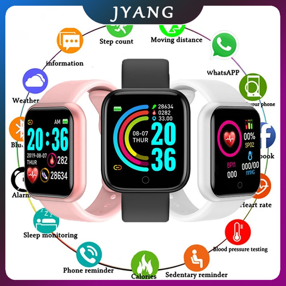 Đồng Hồ Thông Minh Y68 D20 888 Rel Gio Y68 D 'Gua Có Màn Hình 3c Và Phụ Kiện