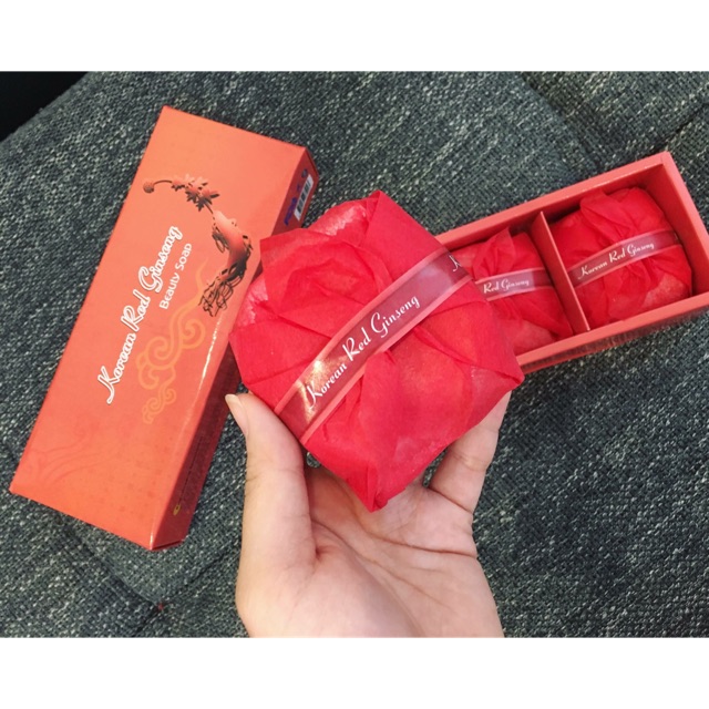 Korea Red Ginseng Soap - Xà bông hồng sâm - Bí quyết cho làn da tươi trẻ ( hàng Korea ) - 50k/cục