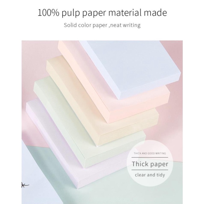 Giấy Note - Giấy Ghi chú màu pastel hình chữ nhật