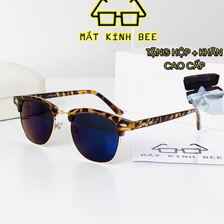 Mắt kính nữ đẹp form nhỏ gọng tròn thời trang cá tính BEE396 tặng hộp + khăn