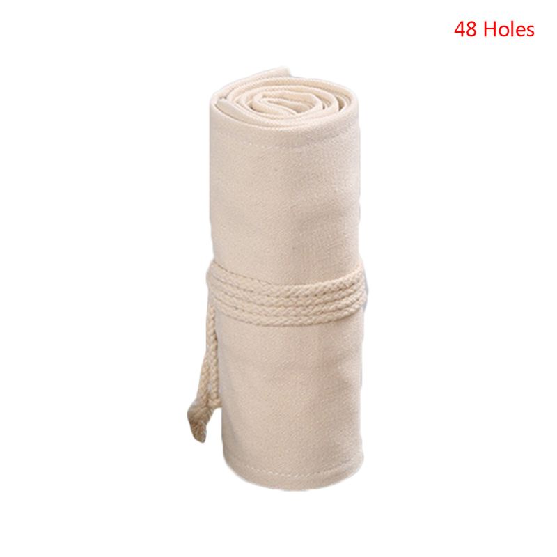 Túi Cuộn Đựng Bút 12 / 24 / 36 / 48 / 72 Lỗ Bằng Vải Canvas Tiện Dụng