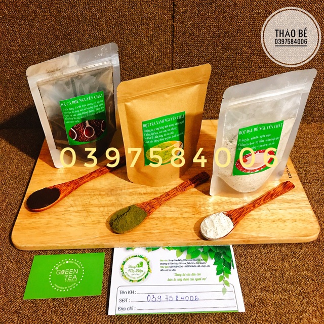 Combo Trắng Da An Toàn: Trà xanh_Đậu đỏ_ Cafe Handmade.