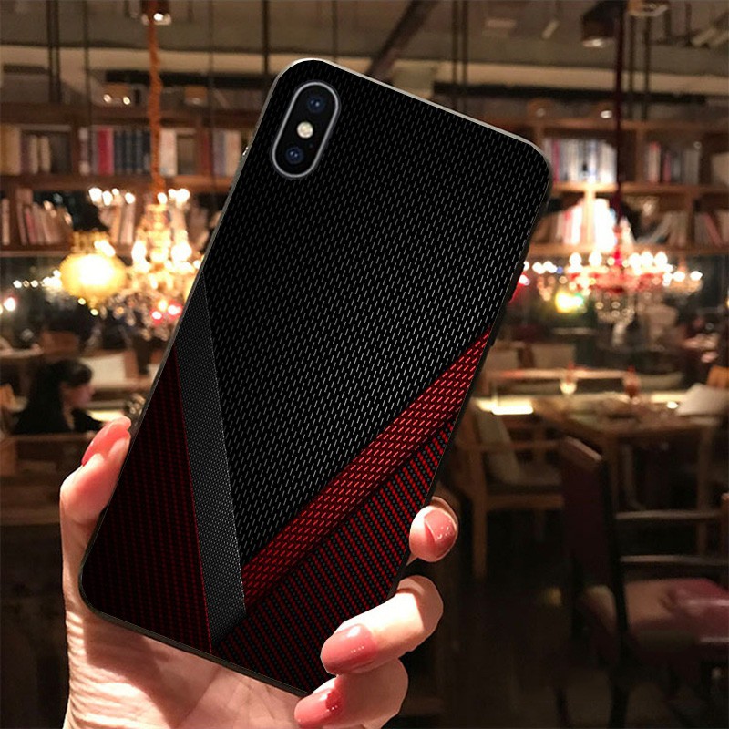 Ốp iphone X / XS / XSMAX in hình laser red 3d siêu đẹp phủ kính cường lực