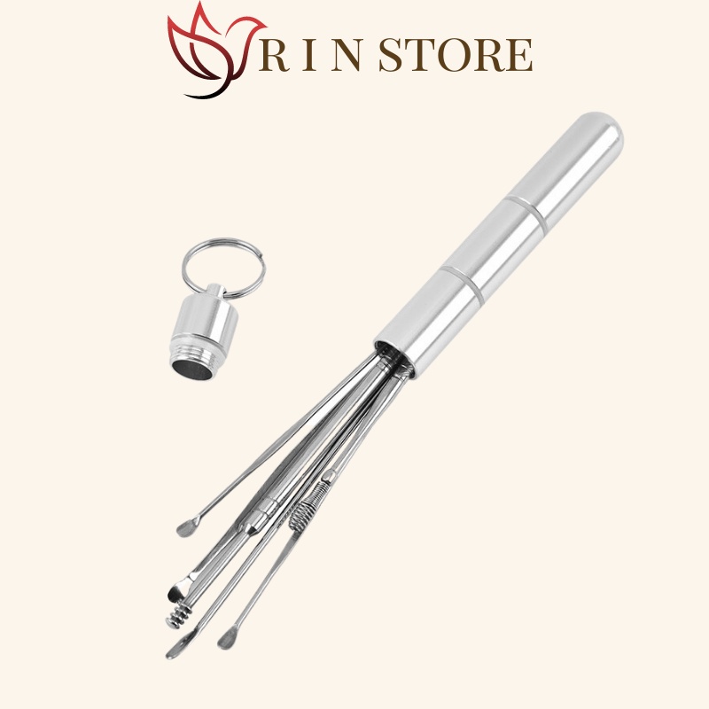 Bộ Lấy Ráy Tai 6 Món Thép Không Gỉ An Toàn Cho Cả Gia Đình RIN