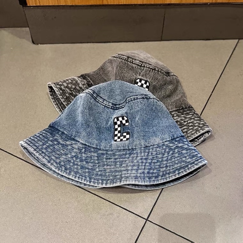 Mũ nón bucket vành rộng thêu chữ C