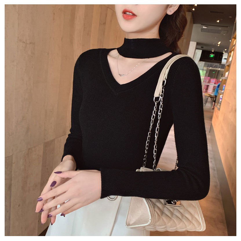 ÁO LEN NỮ CỔ V MẪU HOT NHẤT 2019