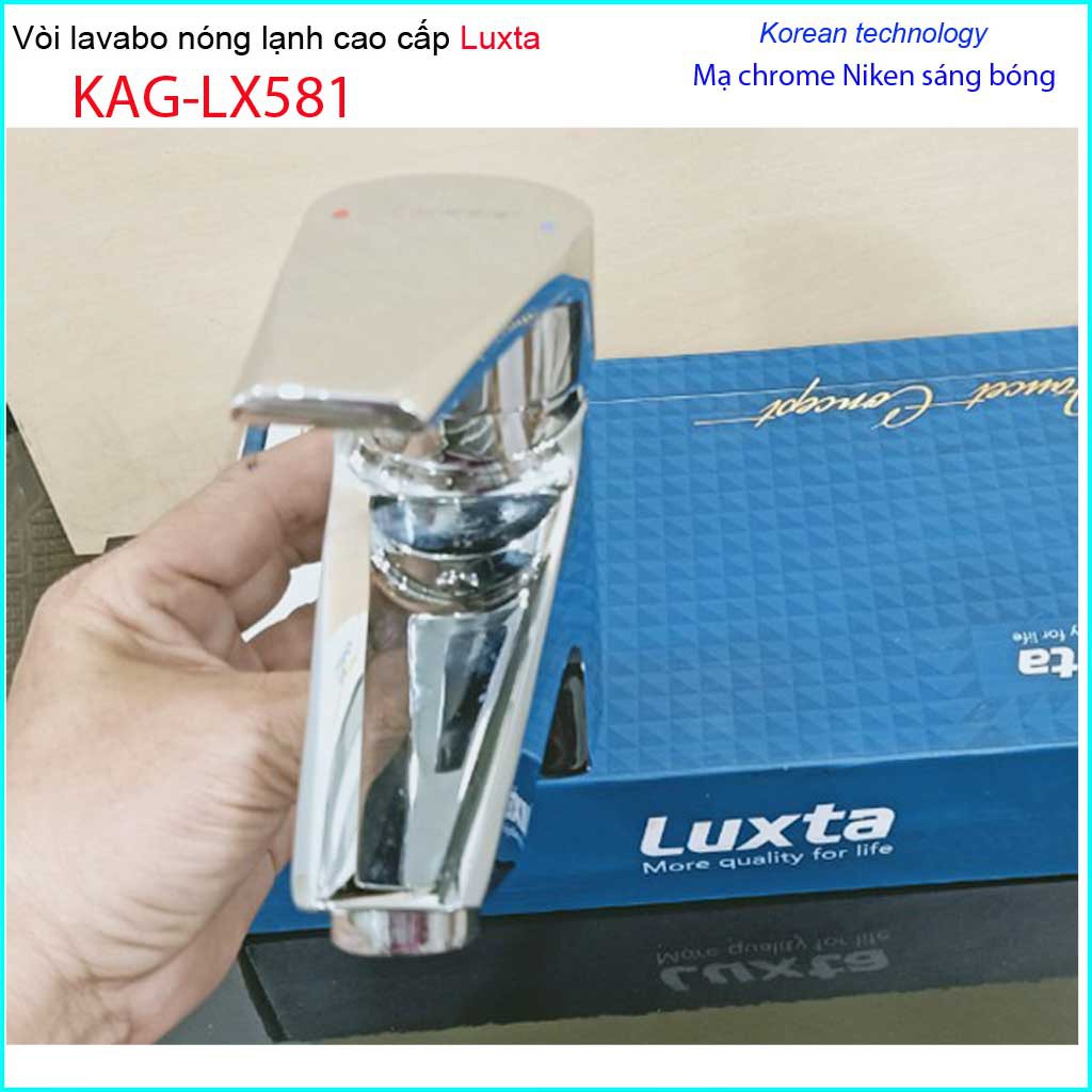 Vòi lavabo nóng lạnh Luxta KAG--LX580, Vòi chậu rửa gật gù cao cấp KAG-LX581 nước mạnh siêu bền