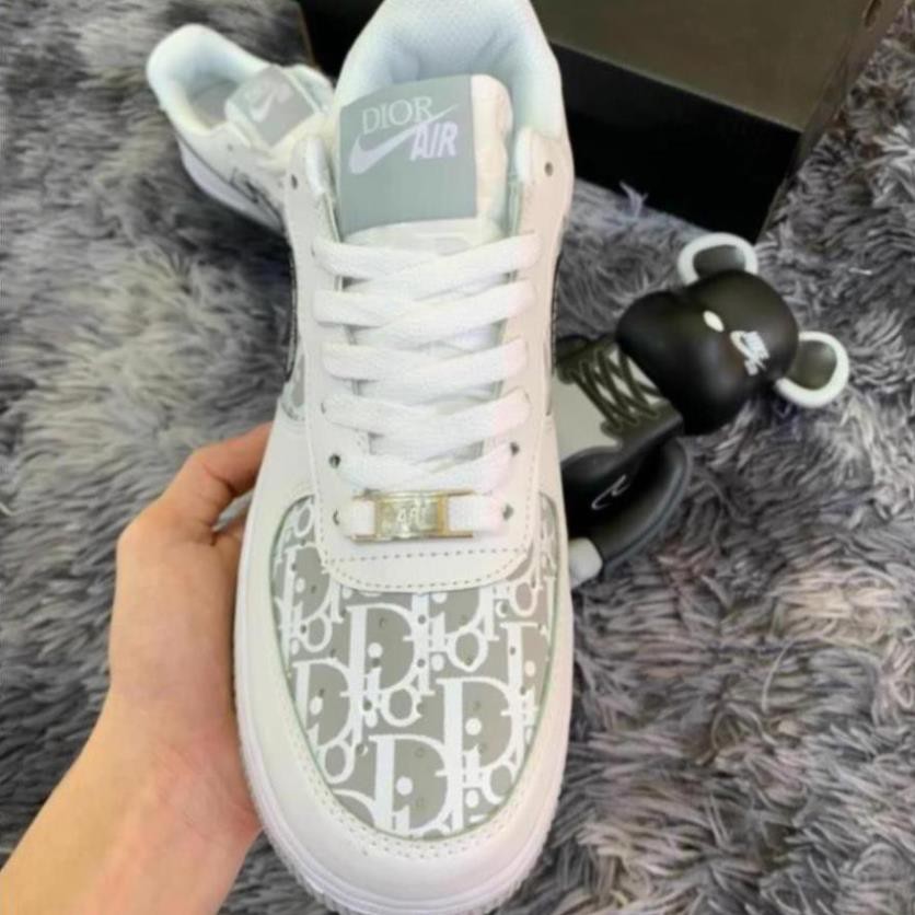 [Hot Trend - giảm giá] Giày Thể Thao Sneakers AF1 Dior Đen,𝐍𝐈𝐊𝐄 AIR FORCE ONE Xám Họa Tiết  siêu hot