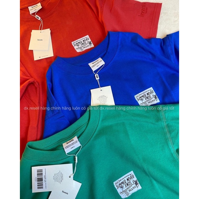 LEVENTS® SUMMER VIBE TEE (RED,GREEN,BLUE) 𝑠𝑢𝑚𝑚𝑒𝑟-𝑛𝑒𝑣𝑒𝑟-𝑒𝑛𝑑𝑠 Tặng Kèm Túi Tote Hoặc Túi Giấy Khi Mua Từ 2SP Levents
