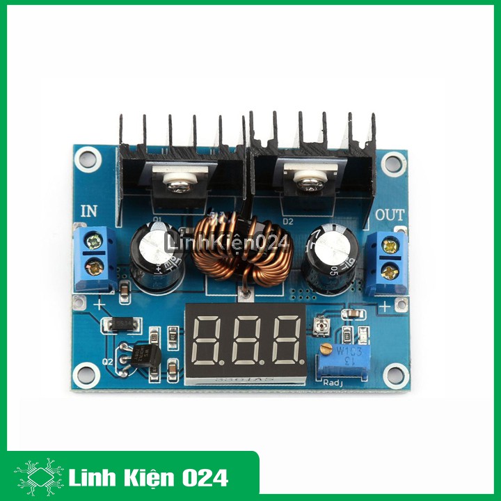 Module Hạ Áp Buck XL4016 Vin 4-38V Vout 1.25-36V 8A V2 ( Có Led Báo Điện Áp )