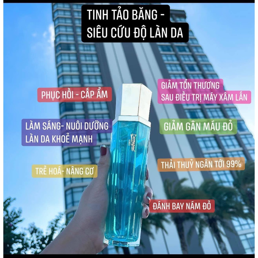 TINH TẢO BĂNG DERMAPEEL - ICED CRYSTAL SEAWEED SERUM - GIẢM TÌNH TRẠNG DA SƯNG ĐỎ NHANH CHÓNG - HÀN QUỐC