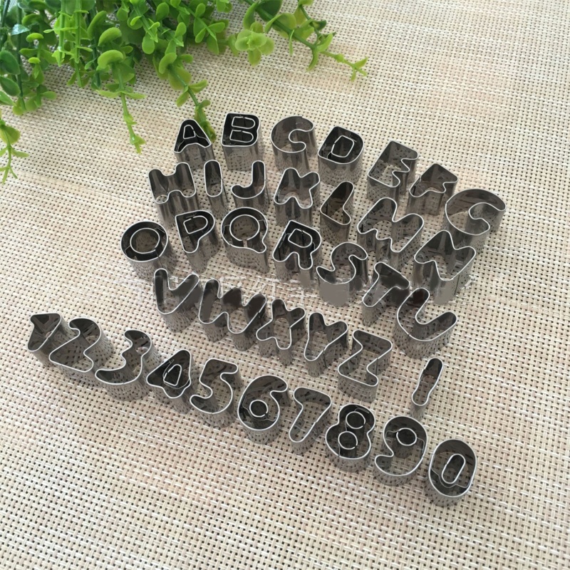 Set 37 Khuôn Làm Bánh Hình Chữ Cái Và Số 3D Ấn Tượng
