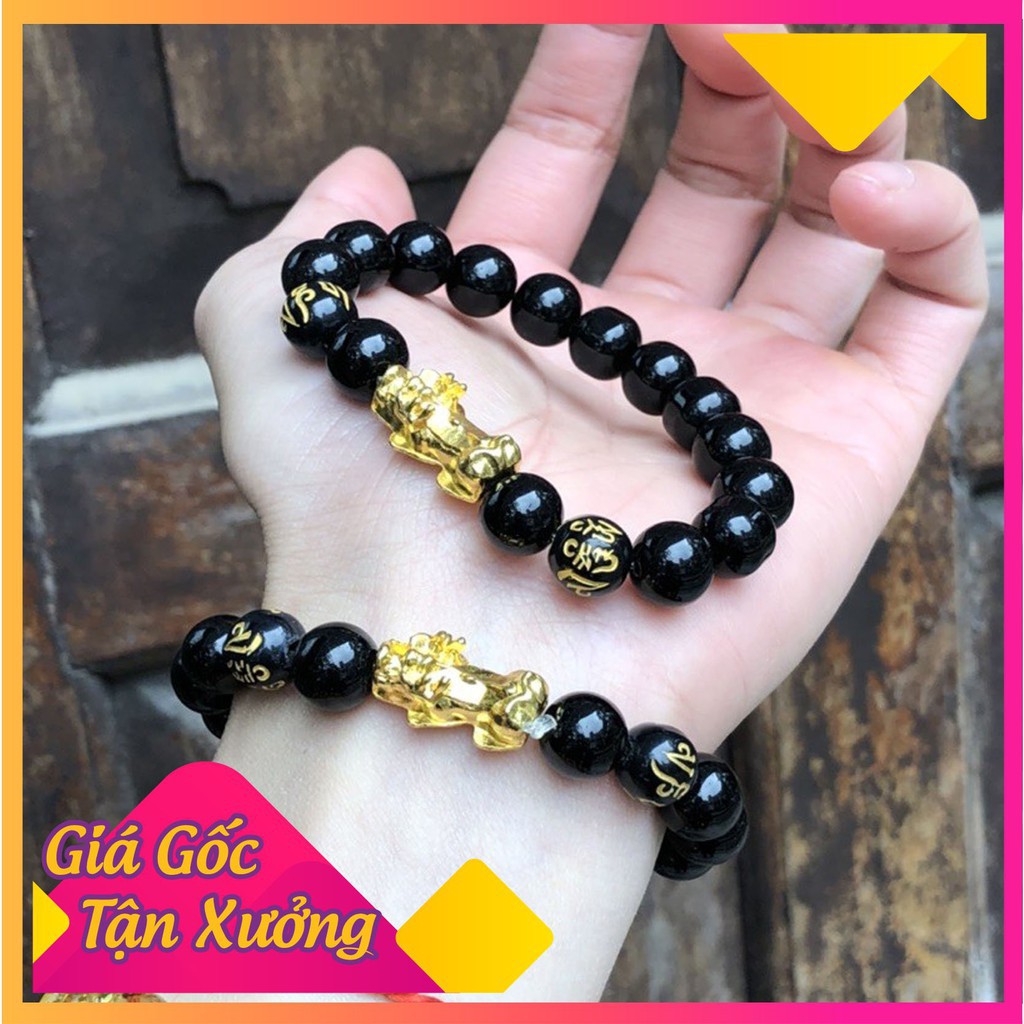 Vòng Phong Thủy Hạt Đá Đeo Tay- Chuỗi Hạt Tỳ Hưu Phong Thuỷ - Tài Lộc - May Mắn - TM09