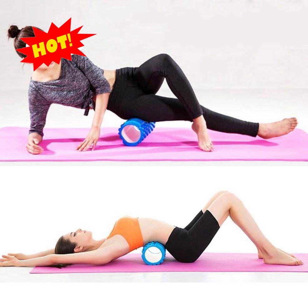 [NEW] Con Lăn Massage Dạng Ống Lăn Foam Roller Giúp Phục Hồi Giãn Cơ Bắp Tập GYM Thể Thao và Yoga