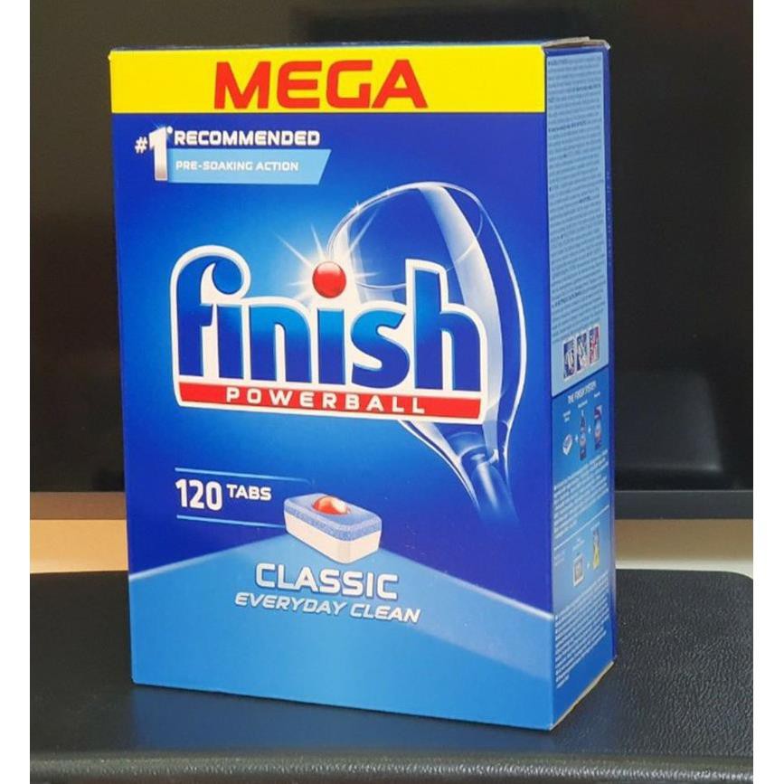 Viên rửa bát Finish Classic 120 viên (km 100 gam muối)