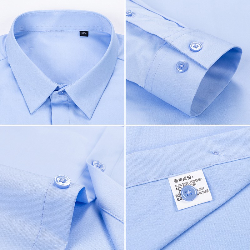 Áo sơ mi nam dài tay, chất liệu cotton poly, với from slimfit đuôi tôm chuẩn đẹp, thiết kế đơn giản cuốn hút