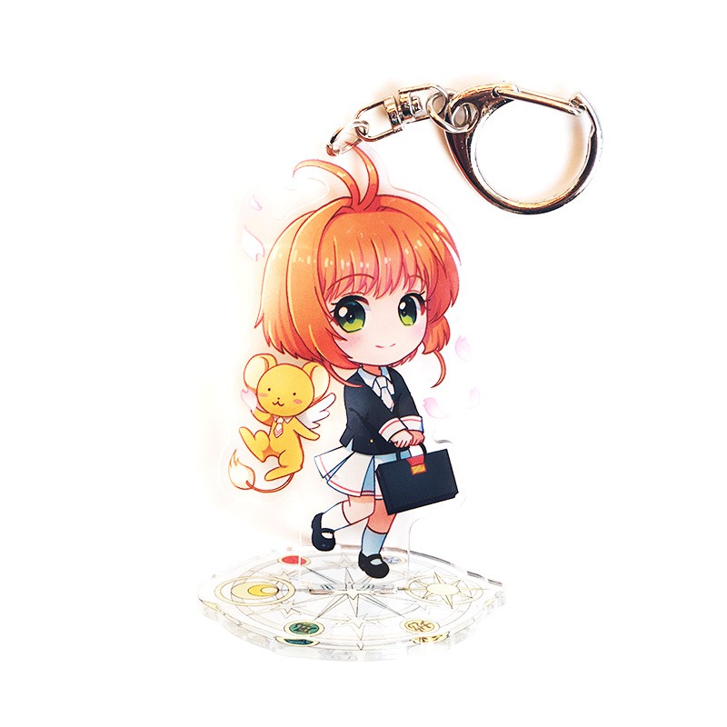 Standee kèm móc khóa mica Sakura Card Captor - Thủ lĩnh thẻ bài - Yue - yukito - touya - Tomoya - Sakura - Syaoran