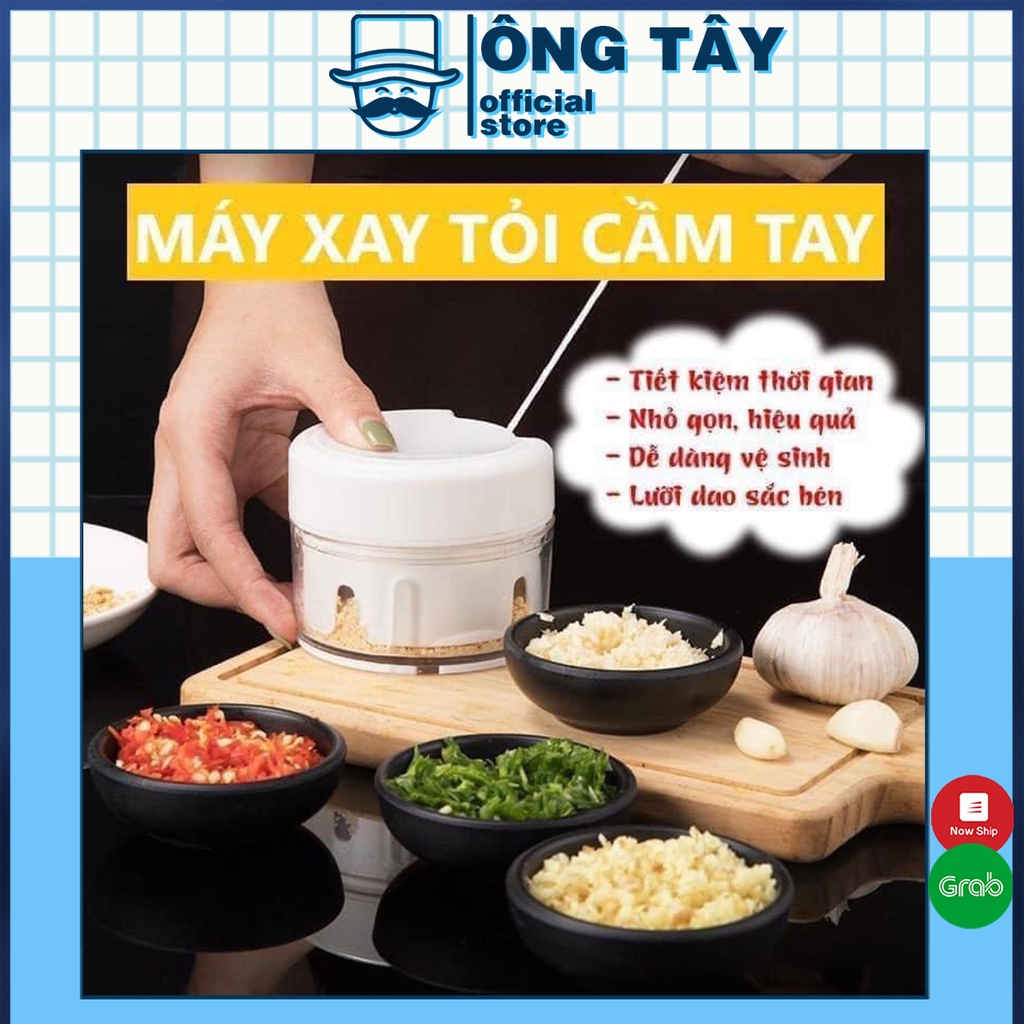 Máy xay tỏi ớt đa năng kéo tay