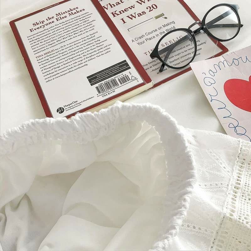 Chân váy trắng xô thêu 2 lớp 69cm cho nữ♥️Thời Trang Elisa♥️