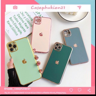 Ốp lưng iPhone  Nhiều màu Logo táo giả iPhone 12 6/6s/6plus/6splus/7plus/8/8plus/x/xs/xsmax/11/11promax- Casephukien21