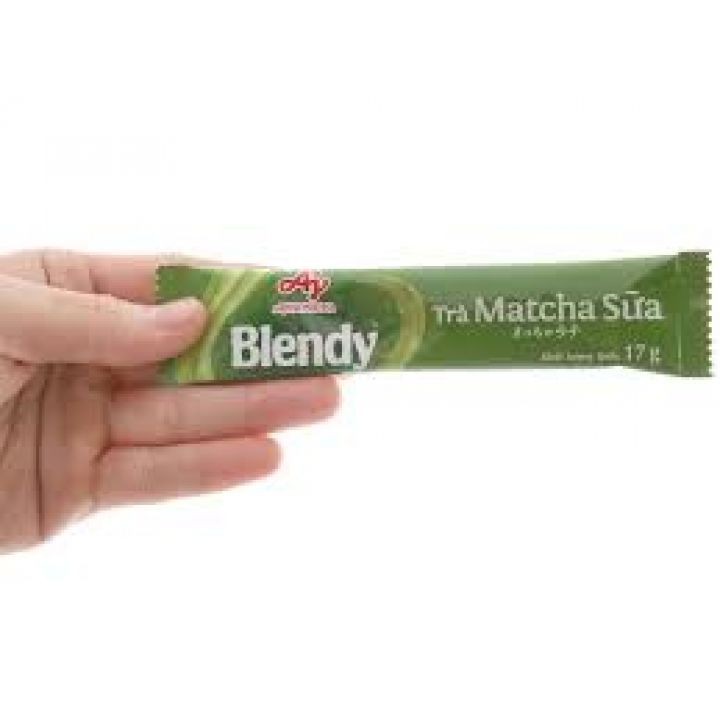 Trà matcha sữa BLENDY AJINOMOTO hộp 10 gói - pha nhanh uống liền