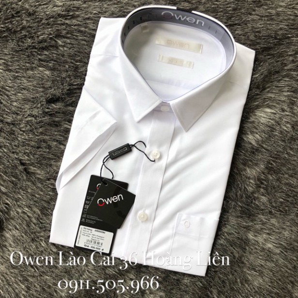 OWEN - Áo sơ mi trắng ngắn tay Owen Regular fit - Áo sơ mi trắng chất polyspun [Cam kết chính hãng] | BigBuy360 - bigbuy360.vn