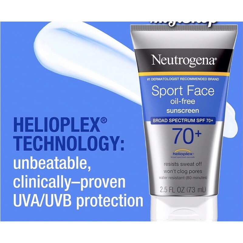 Kem chống nắng thể thao Neutrogena Sport Face Oil Free Lotion SPF 70.