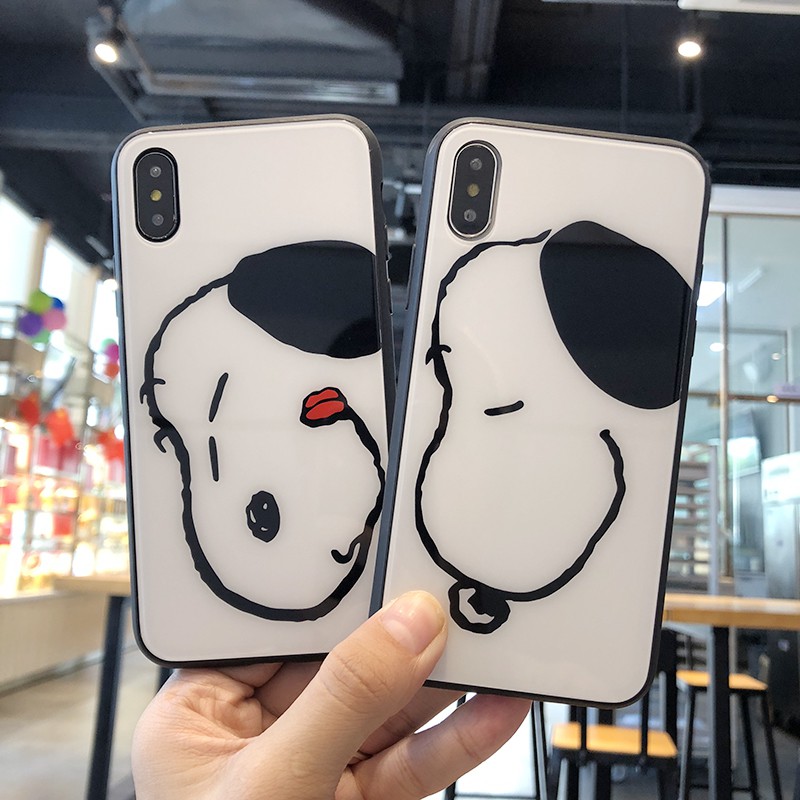 ốp lưng iphone 7 plus 8 plus kính cường lực snoopy đủ mã 6 plus x xr xsmax 11 pro max 12mini 12pro 12promax k229