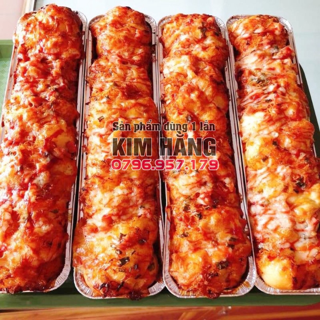 Set 100 khay nhôm dài 3221 nướng bánh
