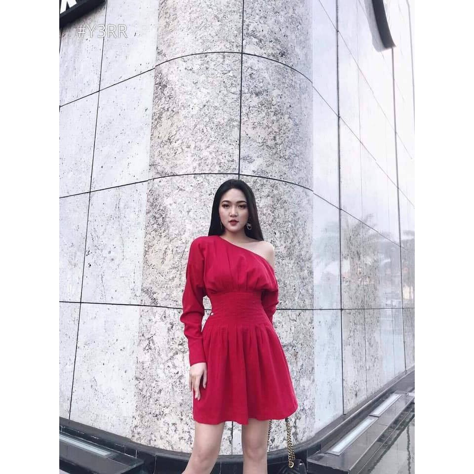 VÁY - ĐẦM LỆCH VAI CHIẾT LI XIẾT EO