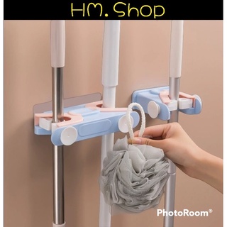 Kẹp đôi giữ cây lau nhà, giữ chổi dán tường đa năng. cài kẹp chổi đa năng