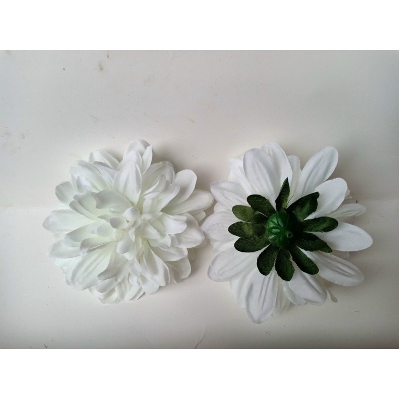 Ảnh thật -Bông Cúc Thược Dược cao cấp _hoa lụa hoa giat