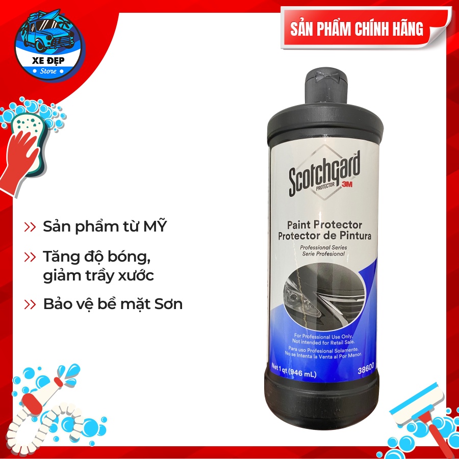 Phủ Nano bảo vệ sơn ô tô xe máy 3M 38600- Chính hãng từ Mỹ